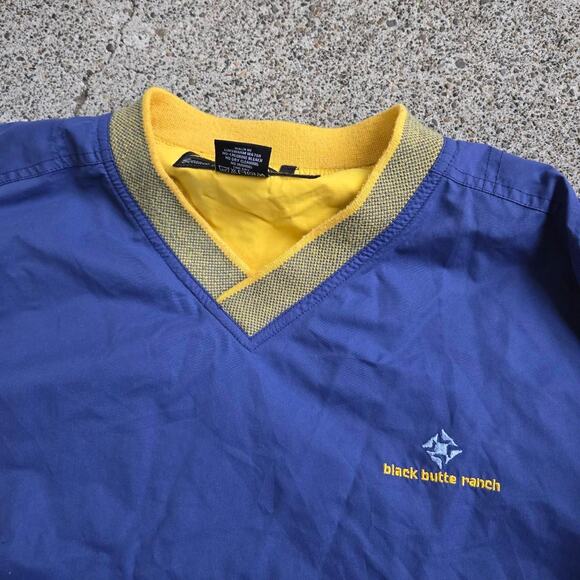 Vtg SUN MOUNTAIN Black Butte Ranch Convertible Zip Off Sleeve Golf Jacket Lg - Picture 3 of 6